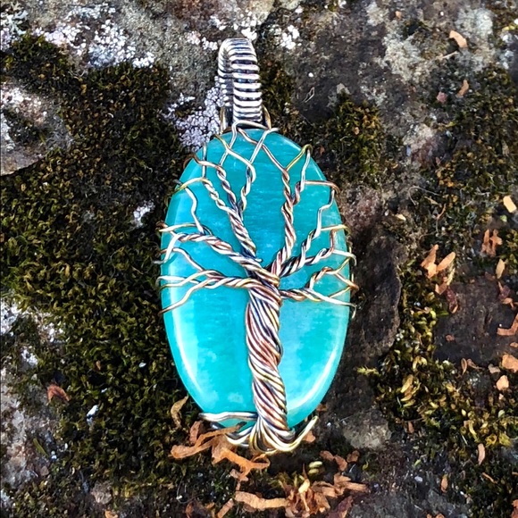 GIFTED Tree of life Amazonite pendant - Picture 3 of 8